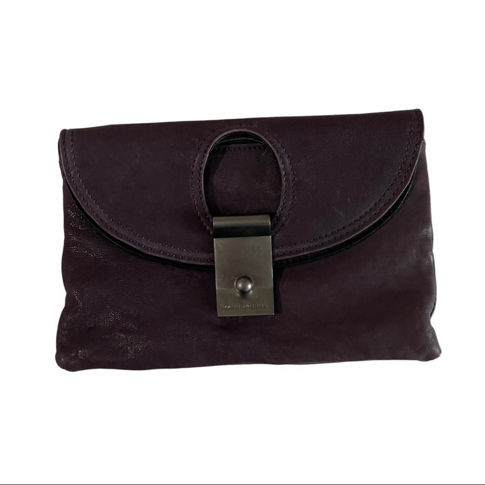 Eggplant Purple Marc Jacobs Foldover Clutch